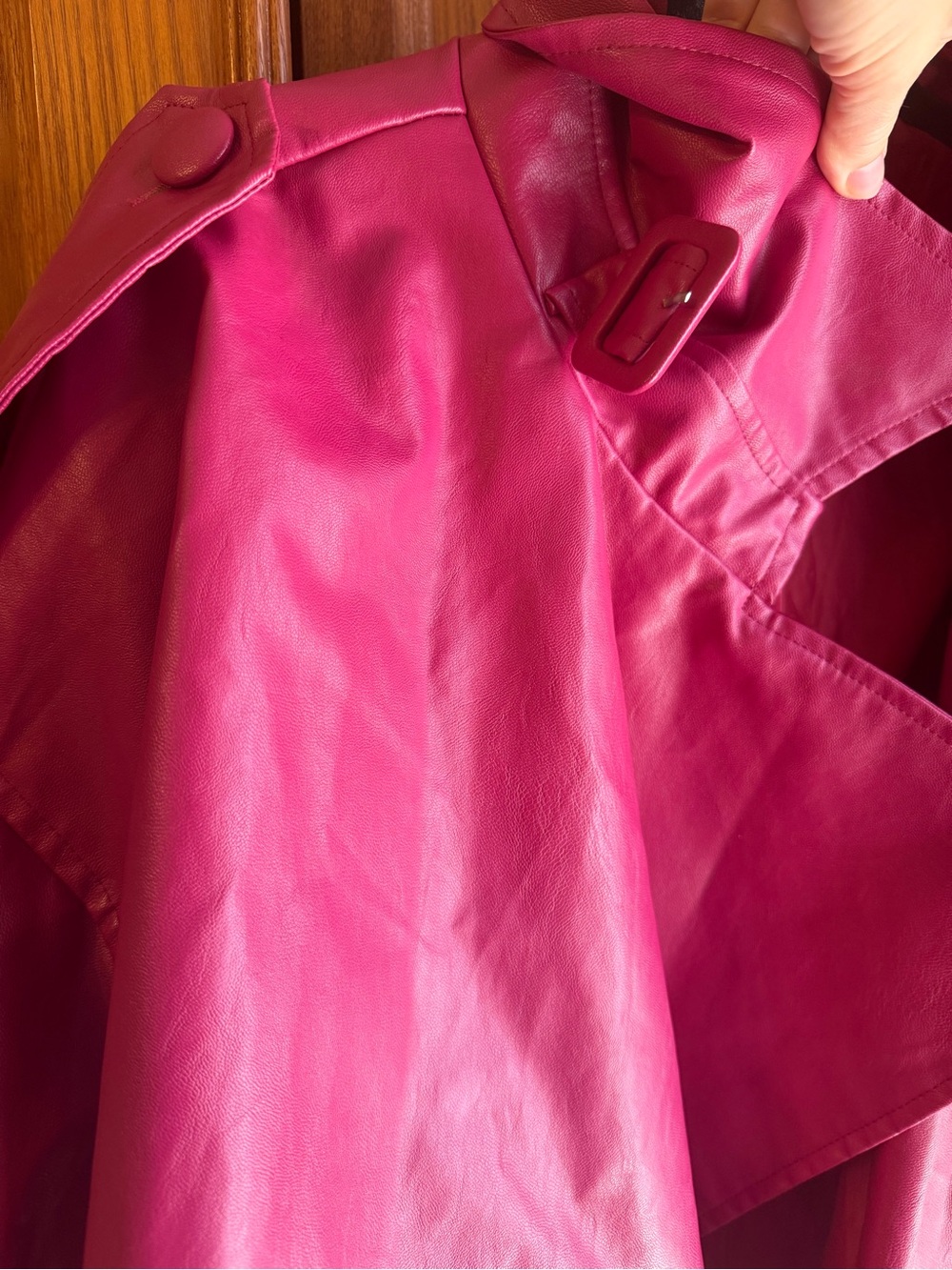 Nasty Gal Vibrant Magenta Trench Coat - Picture 4 of 7